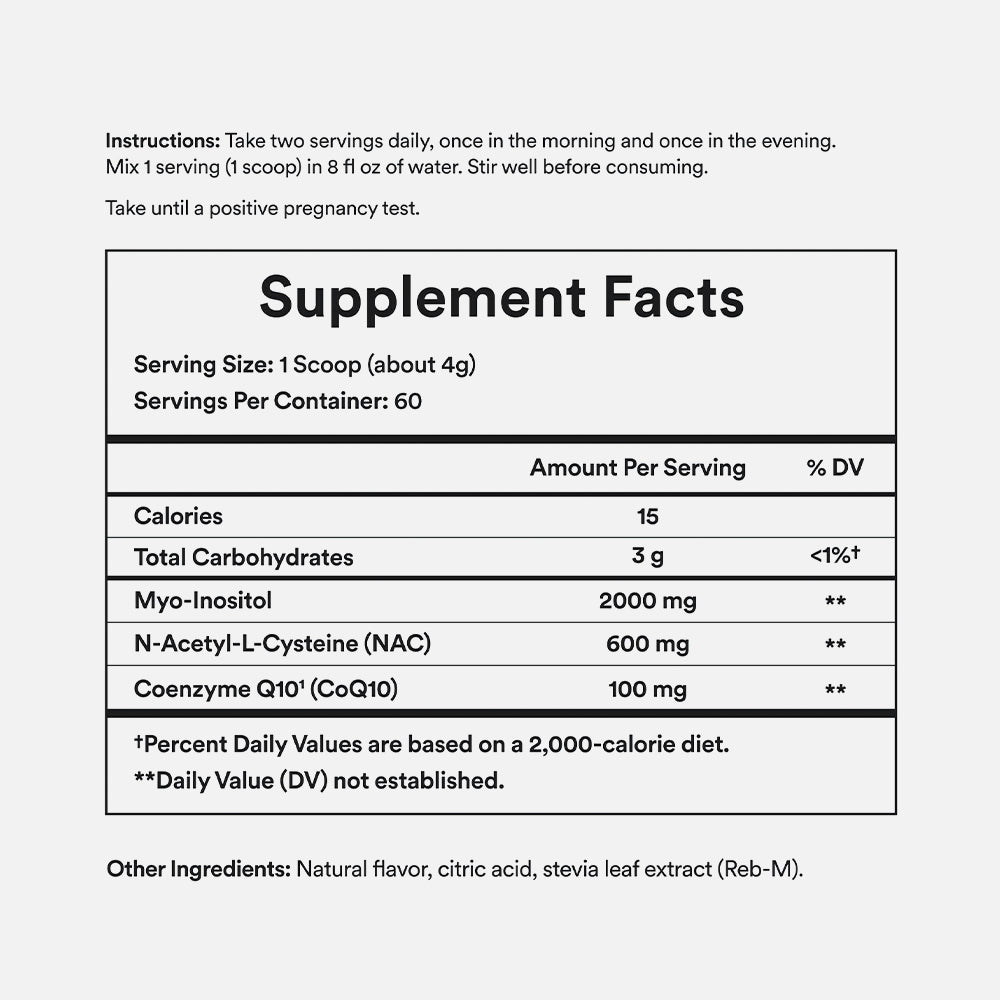 CoQ10, NAC & Myo-Inositol Preconception - Powder