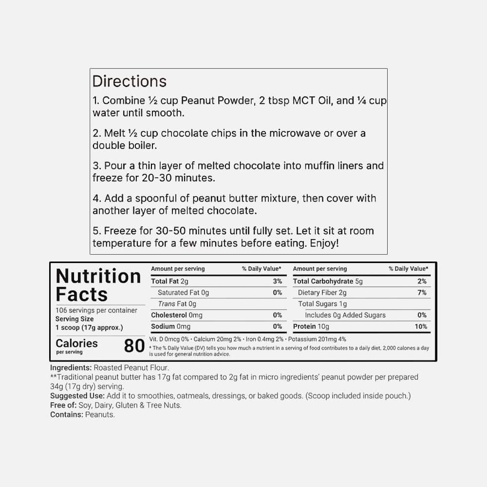 Peanut Butter Powder 10g Protein - 4 lb Powder