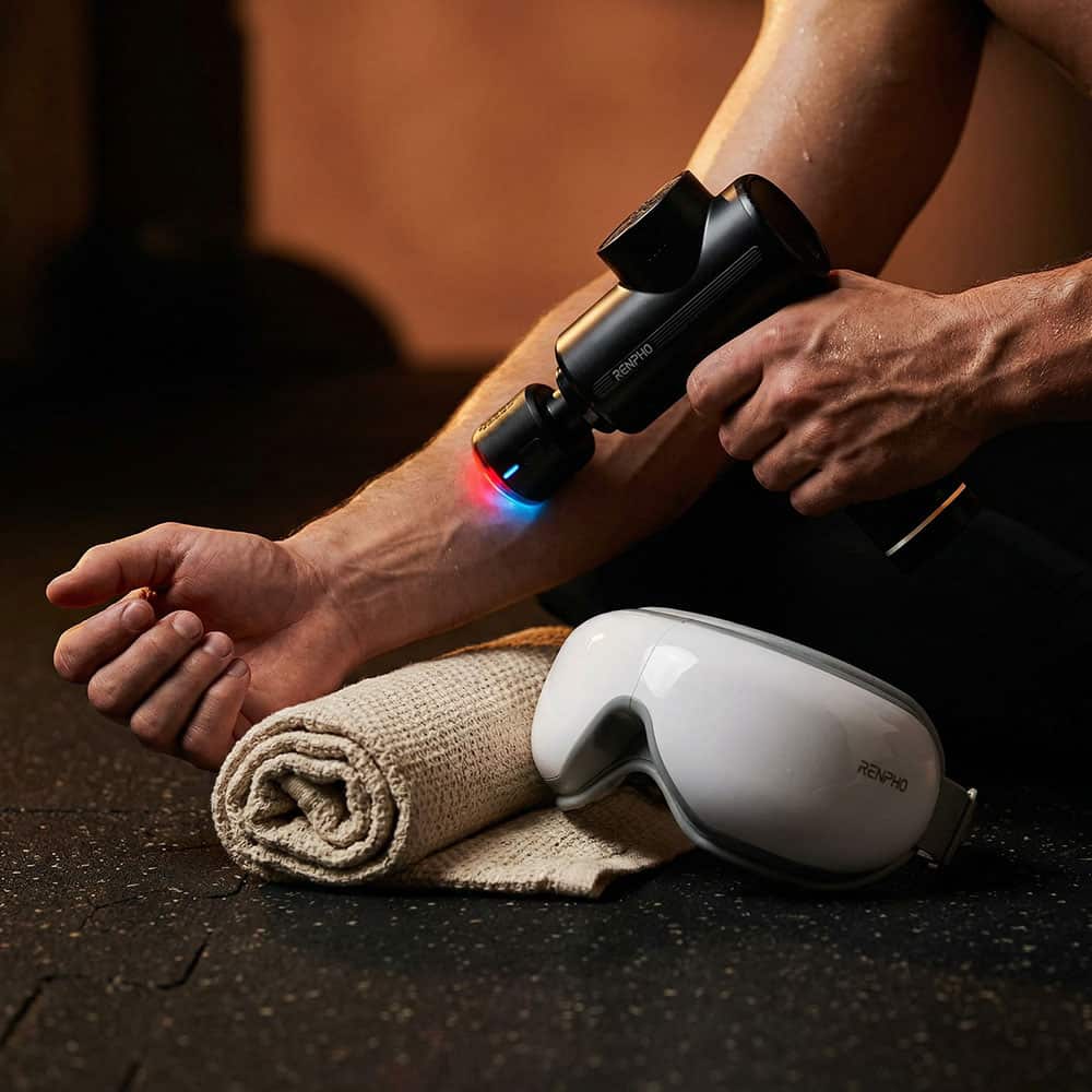 RENPHO Massage Gun with Stand & Eyeris 1 Eye Massager