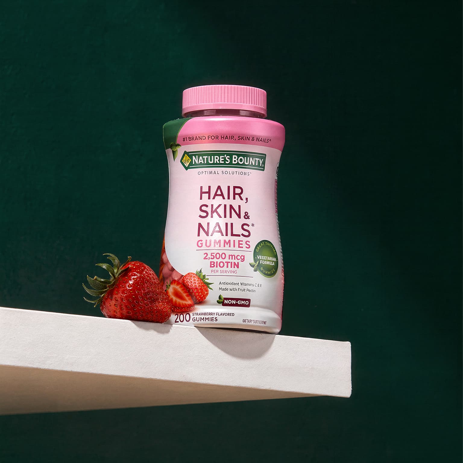 Biotin 2500mcg - 200 Strawberry Pectin Gummies