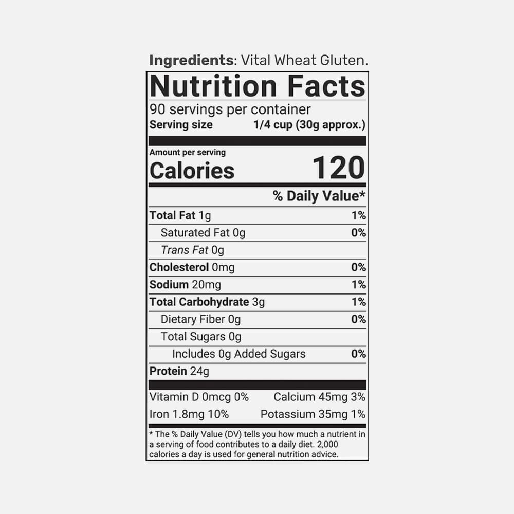 Vital Wheat Gluten 24g Protein - 6lb Powder