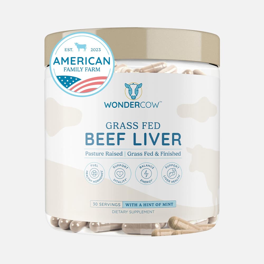 Grass-Fed Beef Liver 3000mg - 120 Mint Capsules