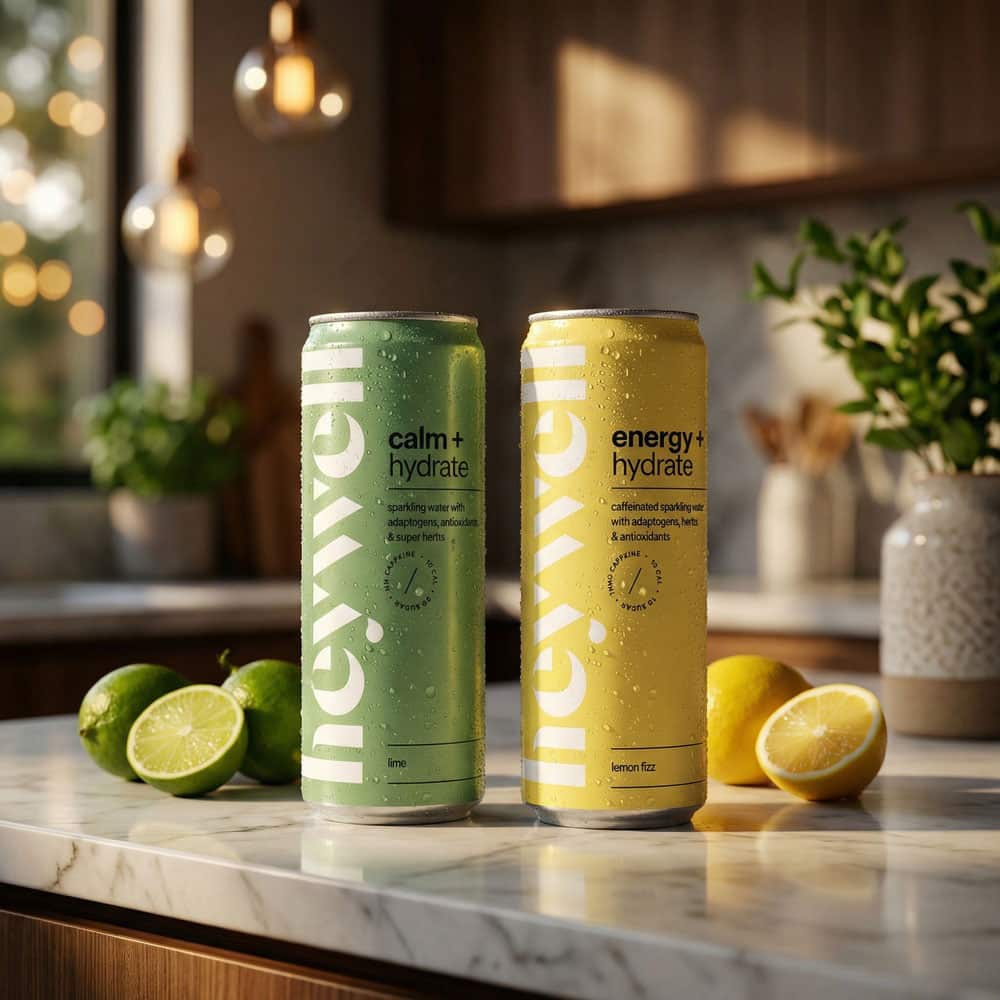 Sparkling Adaptogenic Water - 24 Cans (Lime, Lemon Fizz)
