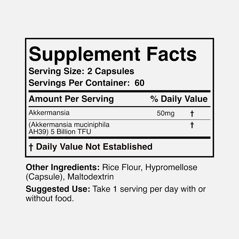 Akkermansia Probiotic 50mg - 120 Capsules