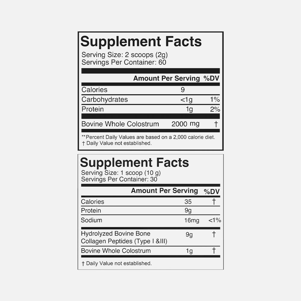 Whole Colostrum + Collagen Peptides Powder