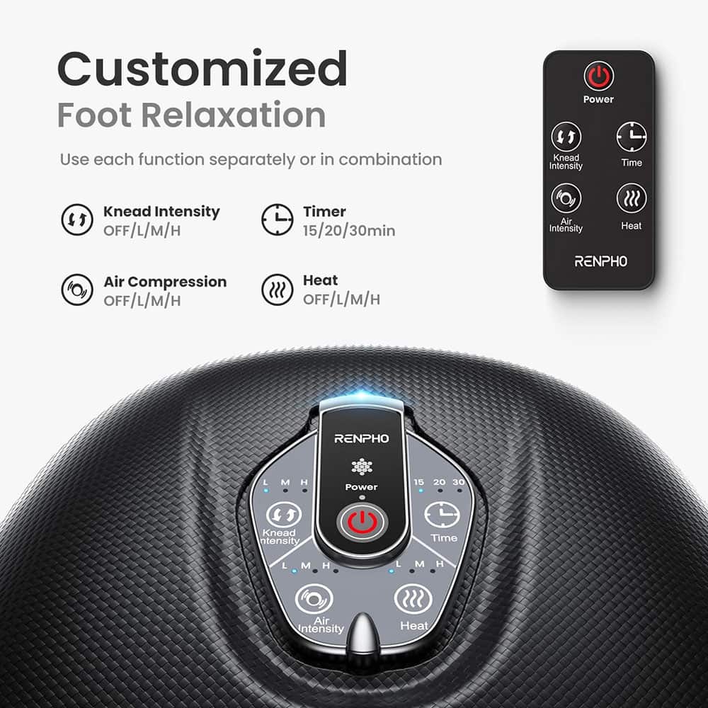 RENPHO Foot Massager with Heat & Massage Gun - 2 Devices
