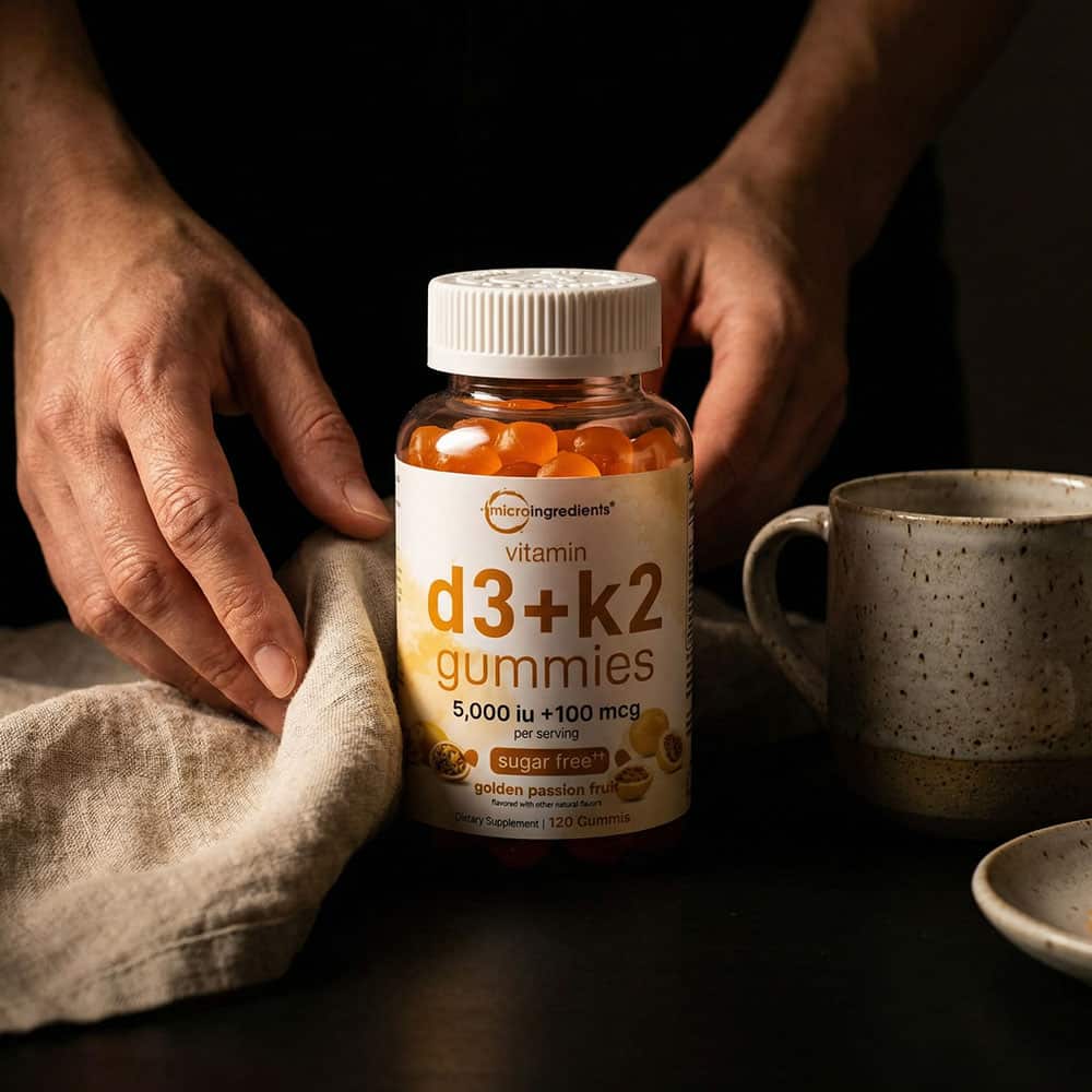 Vitamin D3 5000 IU + K2 MK-7 100mcg - 120 Gummies