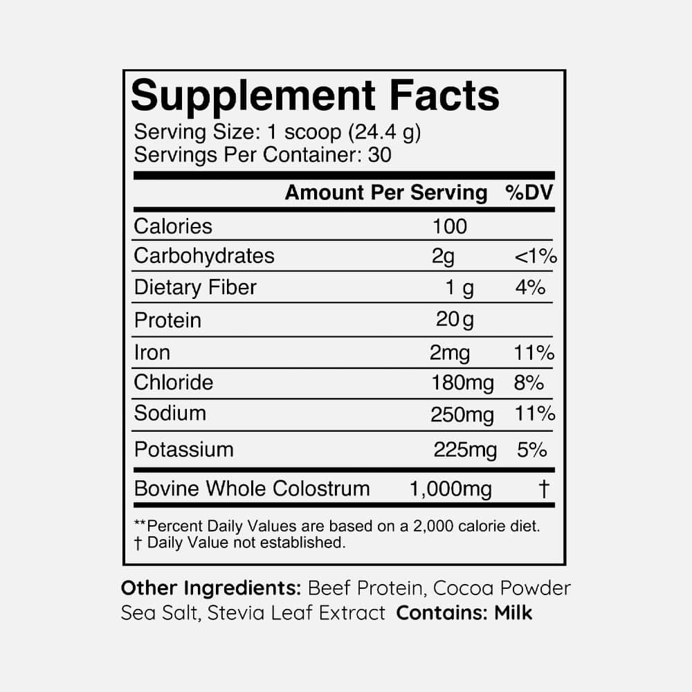 Beef Protein Isolate 20g - 30 Servings (Chocolate)