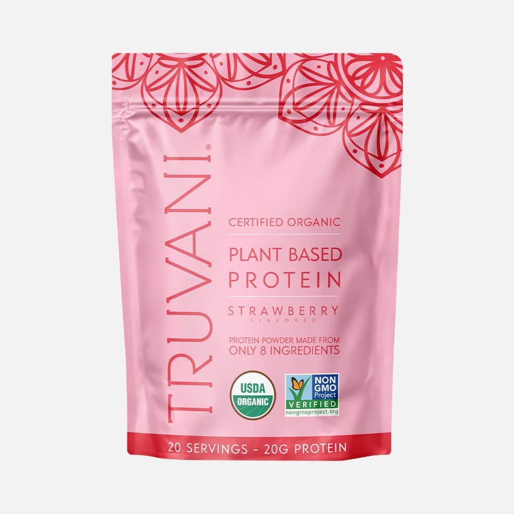 Organic Vegan Pea Protein 20g - 20 Servings Powder (Strawberry)