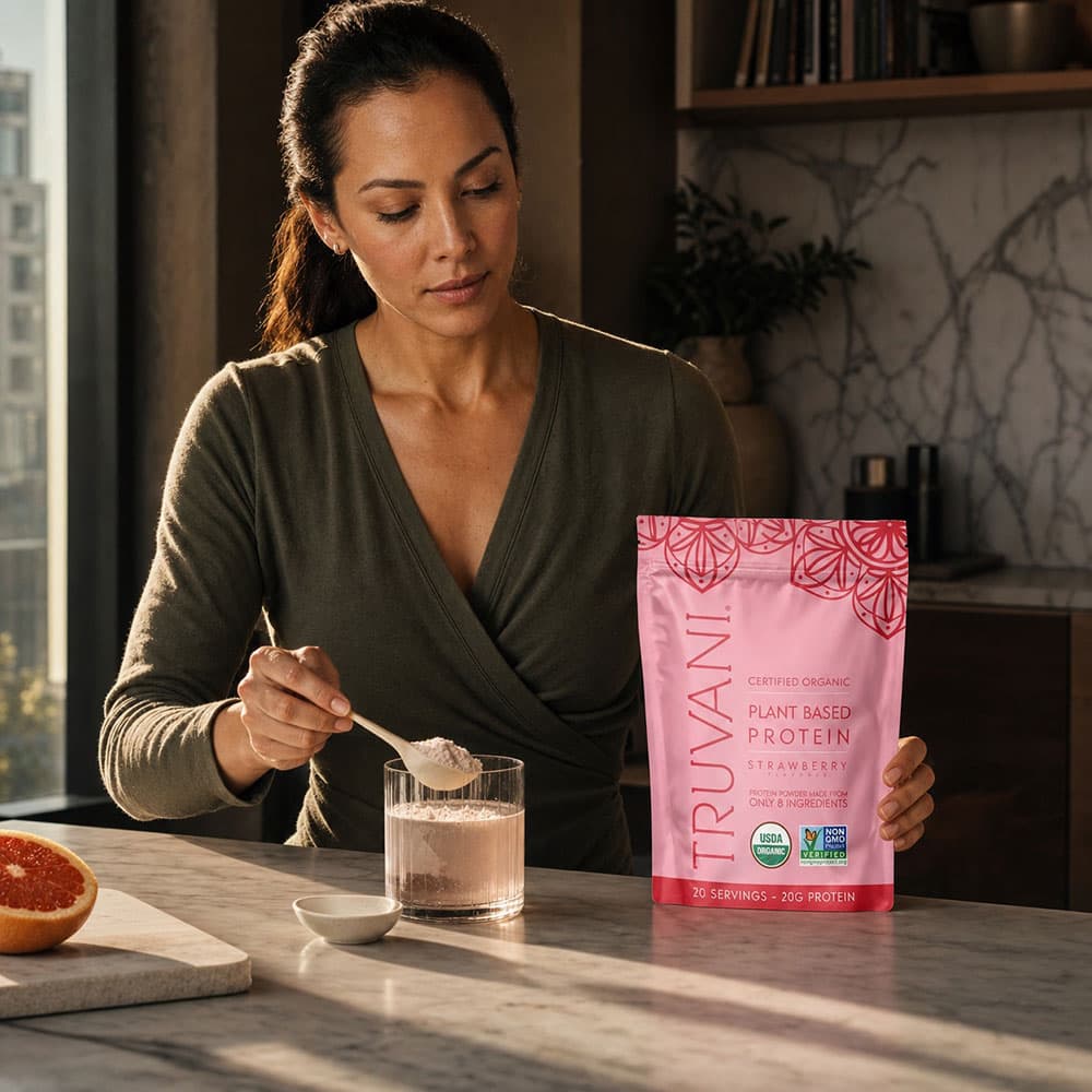 Organic Vegan Pea Protein 20g - 20 Servings Powder (Strawberry)