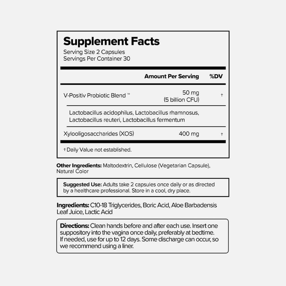 URO Vaginal Probiotic & Boric Acid Suppository Bundle