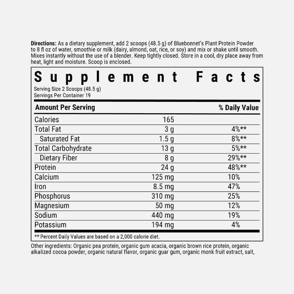 Organic Plant Protein 24g - 19 Servings (Chocolate Powder)
