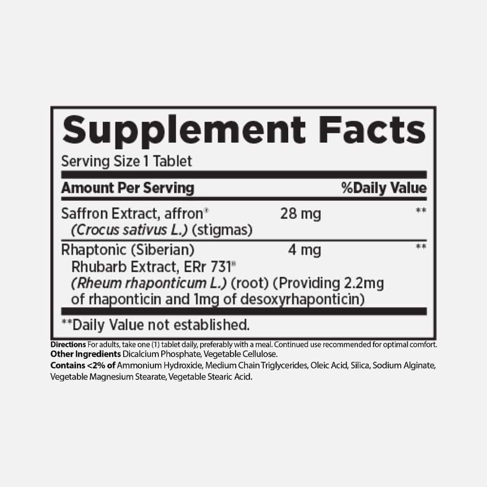 Siberian Rhubarb & Saffron 4mg - 30 Tablets