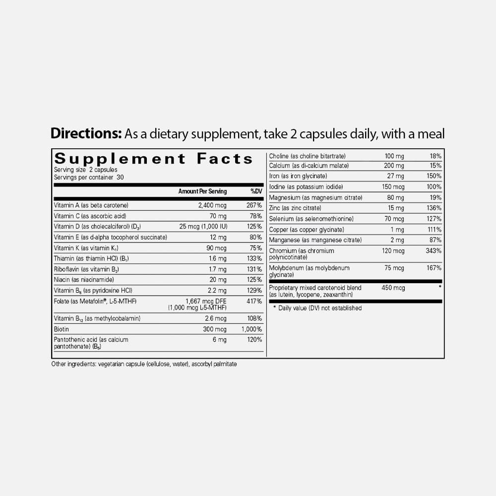 Women's Multivitamin & Mineral Complex - 60 Capsules