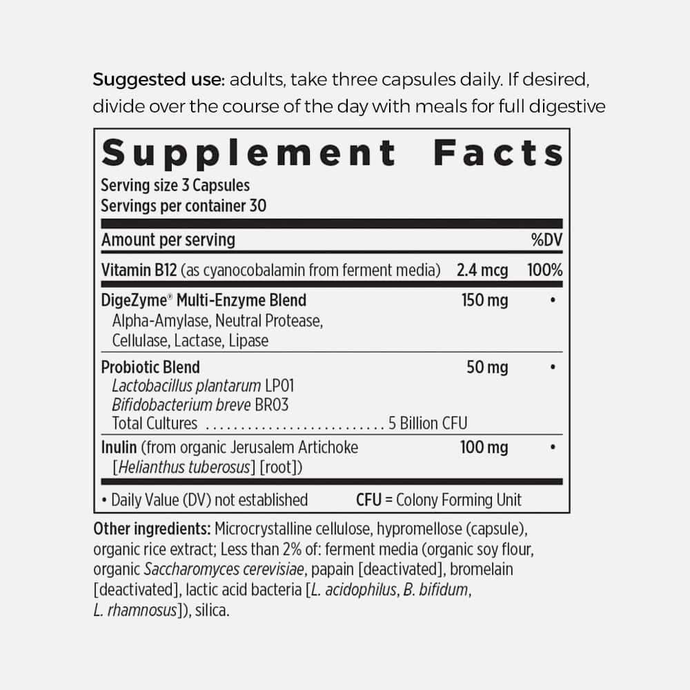 All-Flora Enzyme Complex with Probiotics 90mg - 90 Capsules