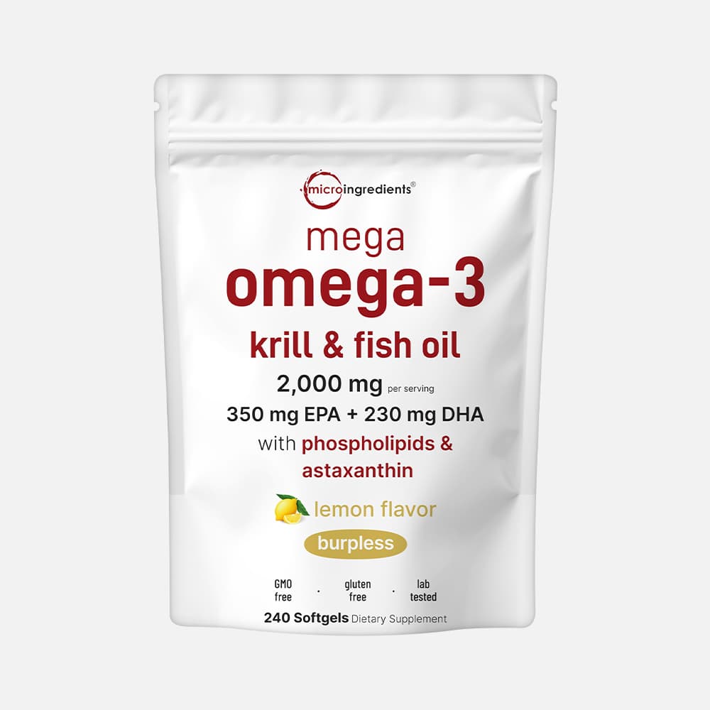Mega Omega-3 Krill & Fish Oil 2000mg - 240 Softgels