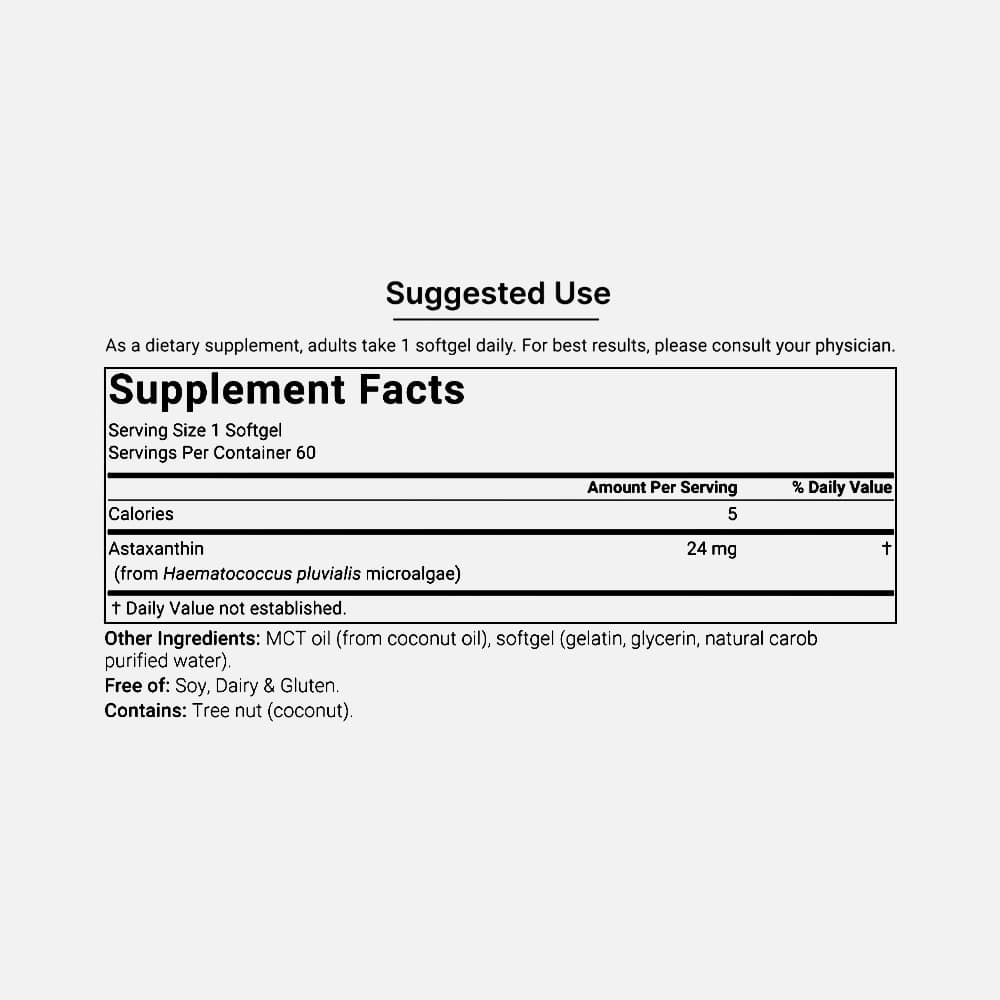 Astaxanthin 24mg - 60 Softgels