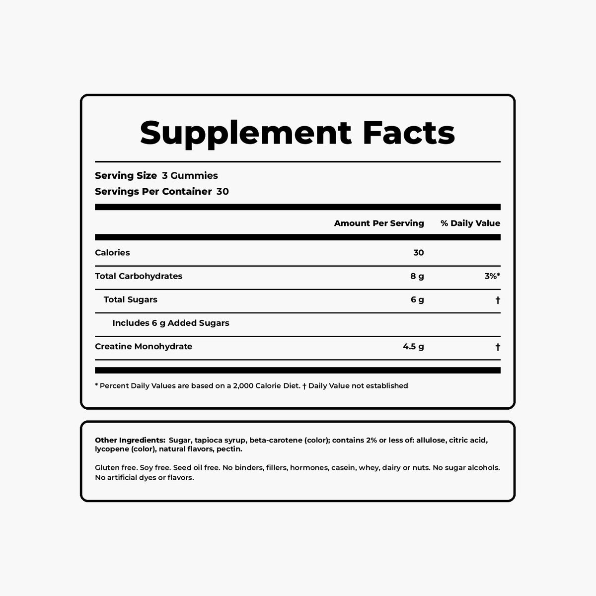 Create - Creatine Monohydrate Gummies - Sour Cherry - 60 Count