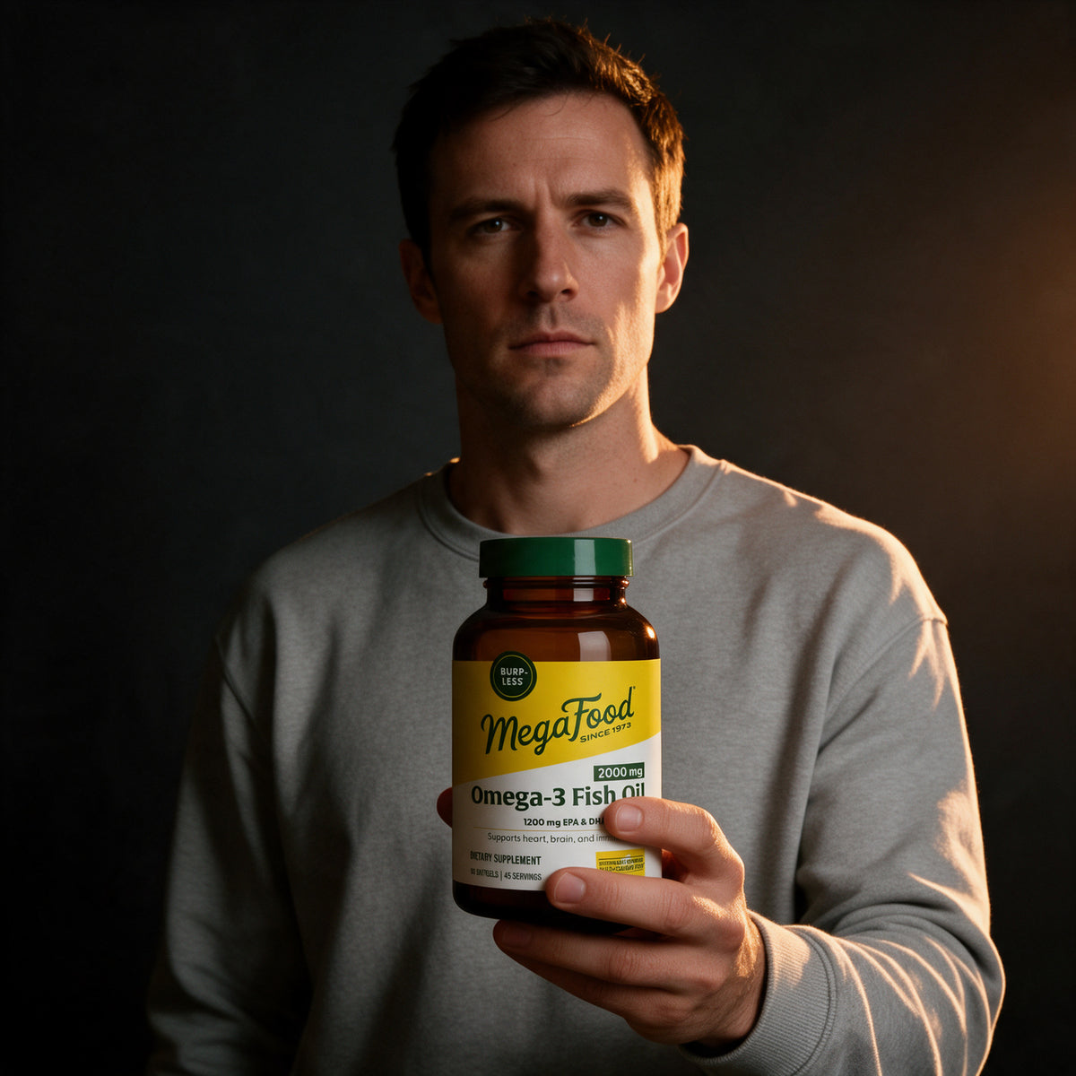 MegaFood - Fish Oil Omega-3 2000mg - Lemon - 90 Softgels