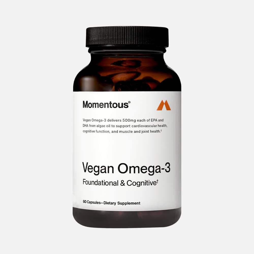 Momentous Vegan Omega-3 – Plant-Based EPA & DHA (1,000 mg) - 30 Servings