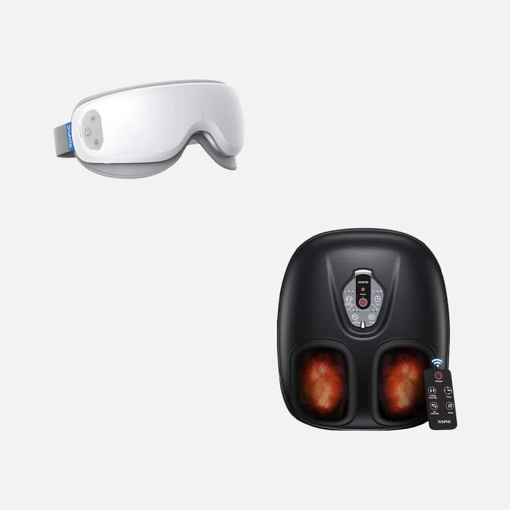 RENPHO Foot & Eye Massager Set with Heat - 2 Devices