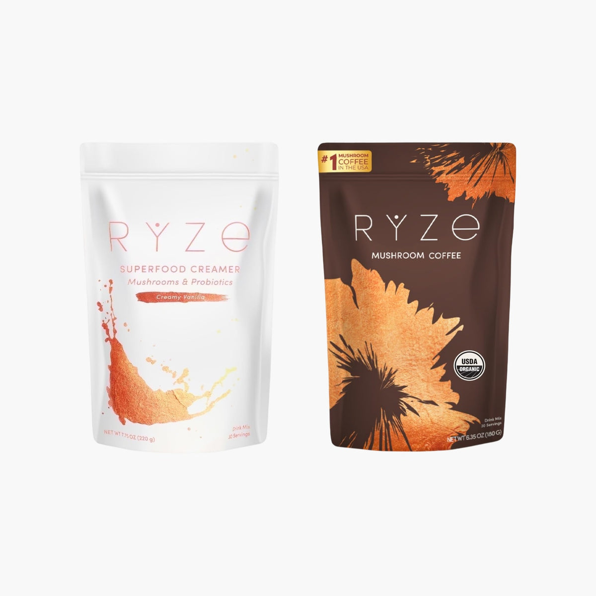 RYZE - Mushroom Coffee + Probiotic Creamer Bundle - 30 Servings Each