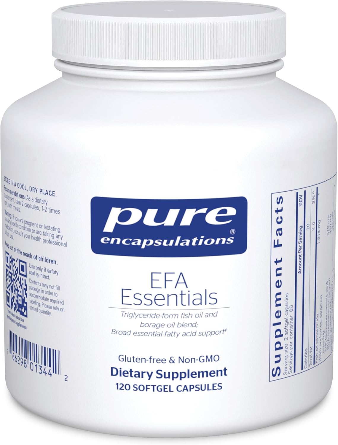 Pure Encapsulations EFA Essentials 120 Softgel Capsules