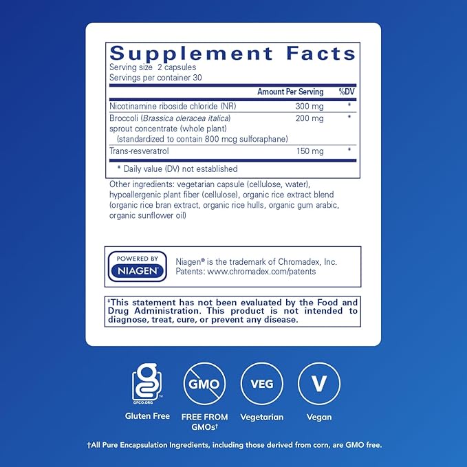 Pure Encapsulations NR Longevity NAD+ Supplement 60 Capsules