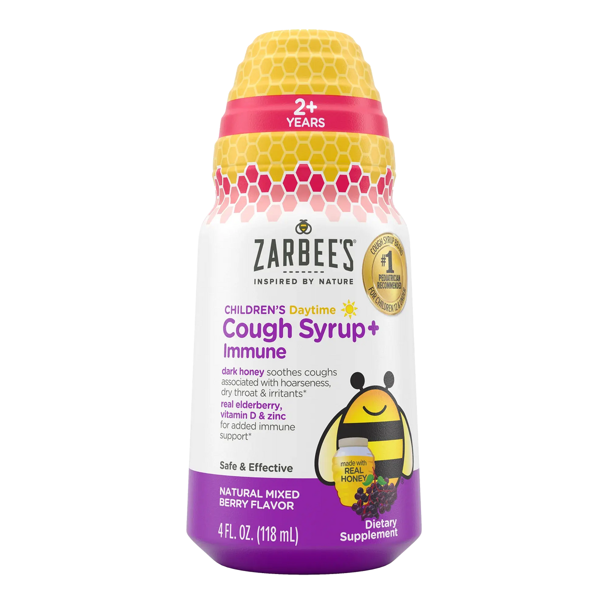 Zarbee's - Kid's Cough + Immune Day - 4 fl oz