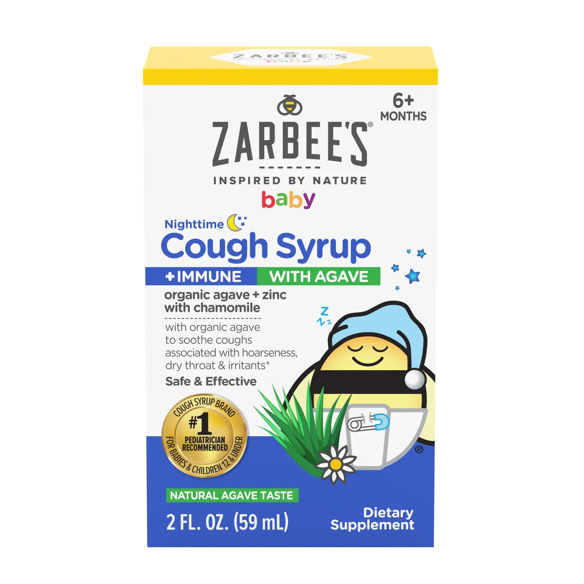 Zarbee's - Baby Nighttime Cough Syrup + Immune with Agave - 2 fl oz
