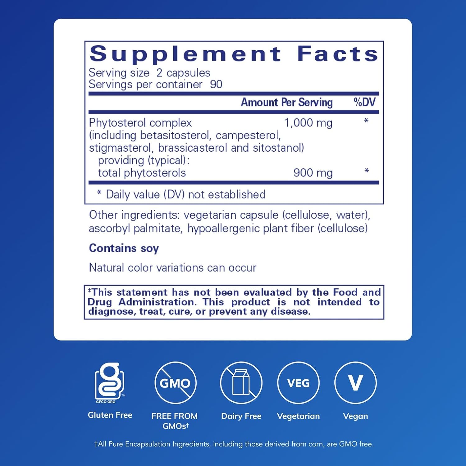 Pure Encapsulations CholestePure Plant Sterols 180 Capsules