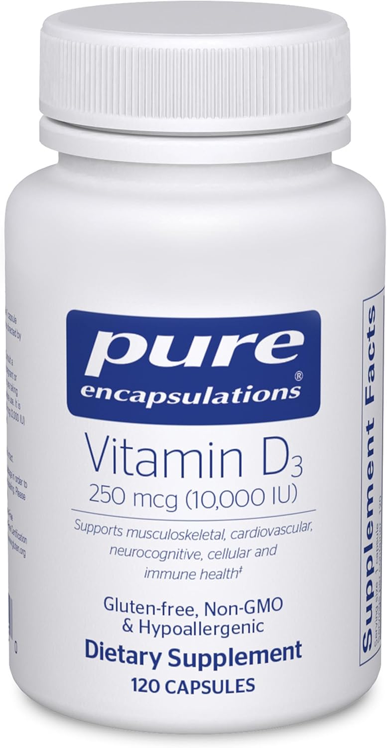 Pure Encapsulations Vitamin D3 250 mcg (10,000 IU) - 120 Capsules
