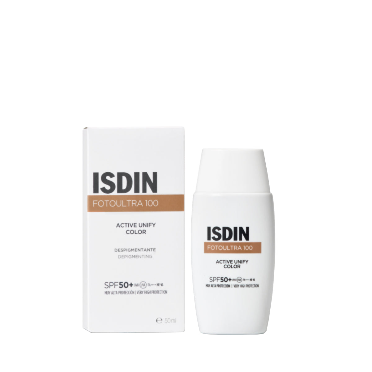 8429420307643 ISDIN - Foto Ultra 100 Active Sunscreen Unify Fusion Fluid Color 50 ml