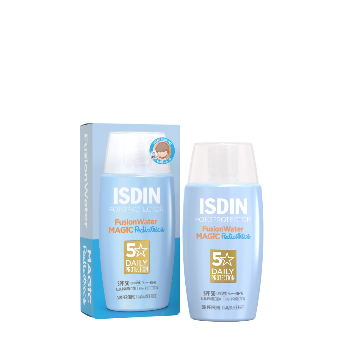 8429420306868 ISDIN - Fotoprotector Fusion Water 50+ 50ml Magic Pediatrics