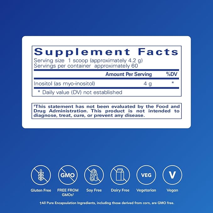 Pure Encapsulations Inositol Powder - 8.8 Ounces