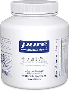 Pure Encapsulations Nutrient 950 Without Copper, Iron & Iodine - 180 Capsules