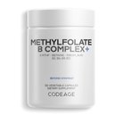 Codeage Methylfolate B Complex+ - دعم Methylation و DNA نشط، زجاجة كبسولات