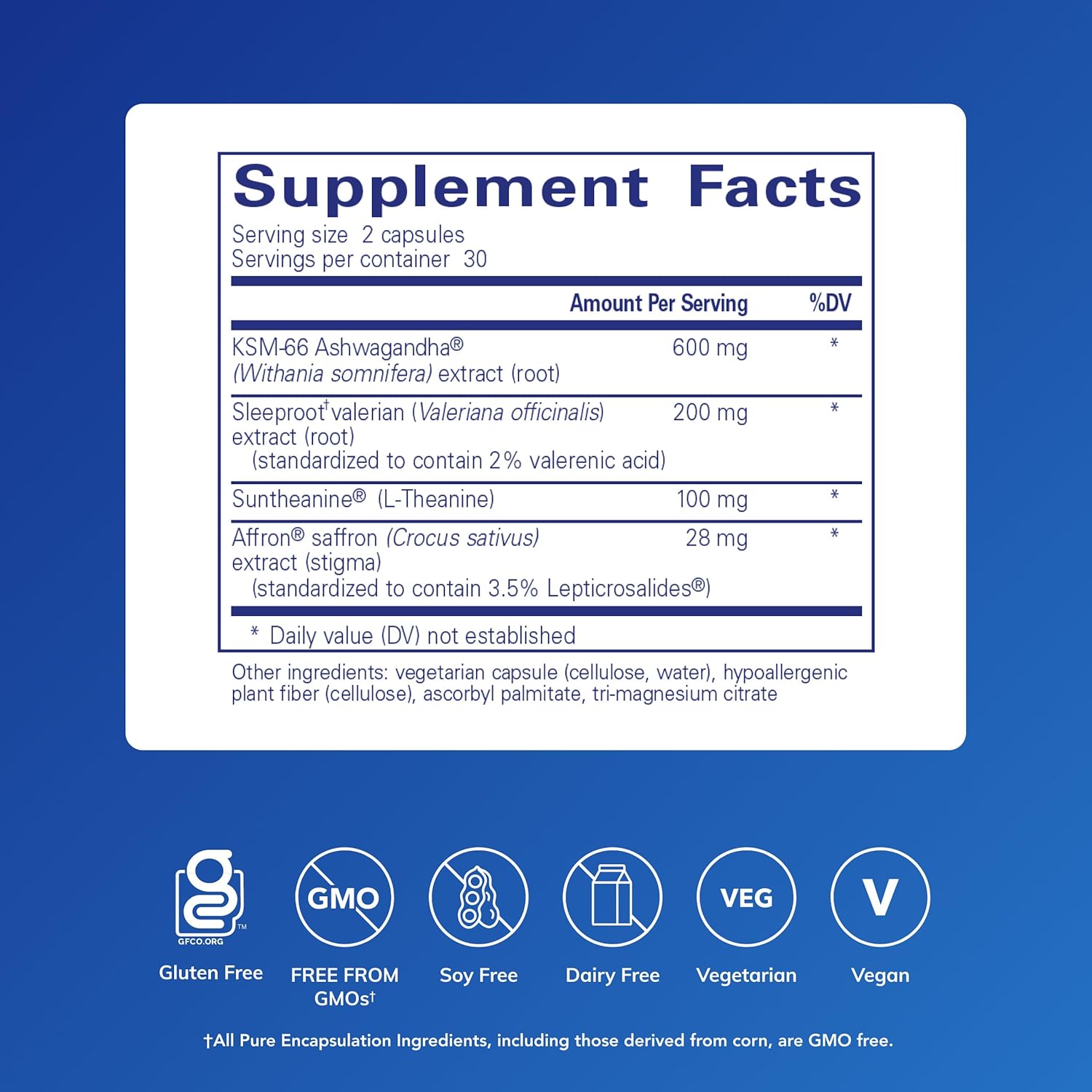 Pure Encapsulations Pure Sleep - Calming Sleep Supplement - 60 Capsules