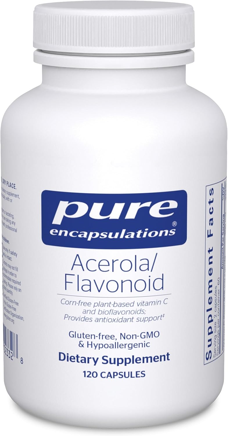Pure Encapsulations Acerola/Flavonoid Vitamin C 120 Capsules