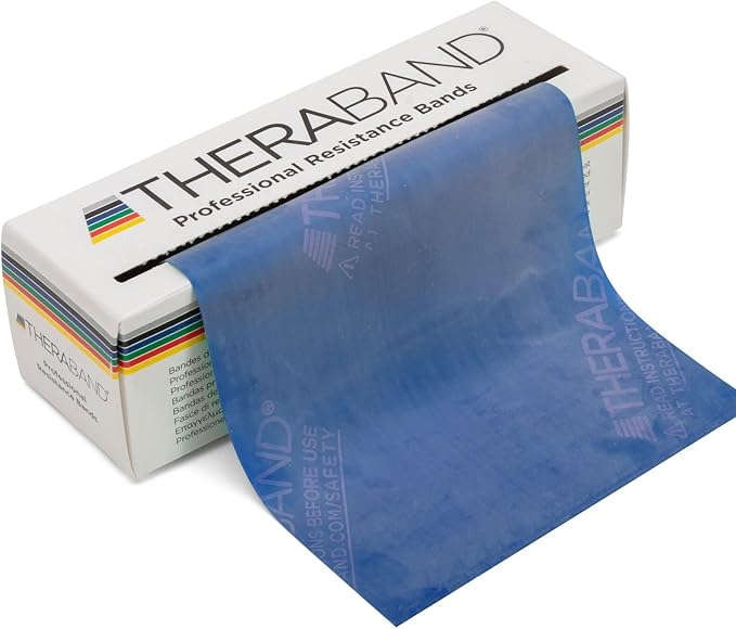 THERABAND Extra Heavy Resistance Band Roll – Blue Level 5 - 5.5m...