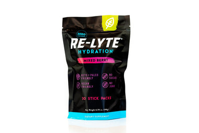 Redmond Life Re-Lyte Hydration Stick Packs – Mixed Berry Electrolyte Blend, snack sticks pack