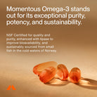 Momentous Omega-3 Fish Oil – 1,600 mg EPA & DHA Daily Support (30 Servings)