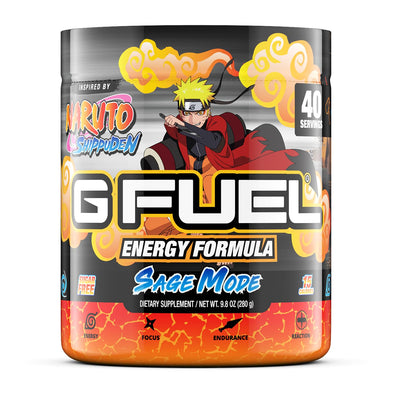 G Fuel Energy Drink Powder, 40 Servings - Sage Mode, powder container, 40 servings