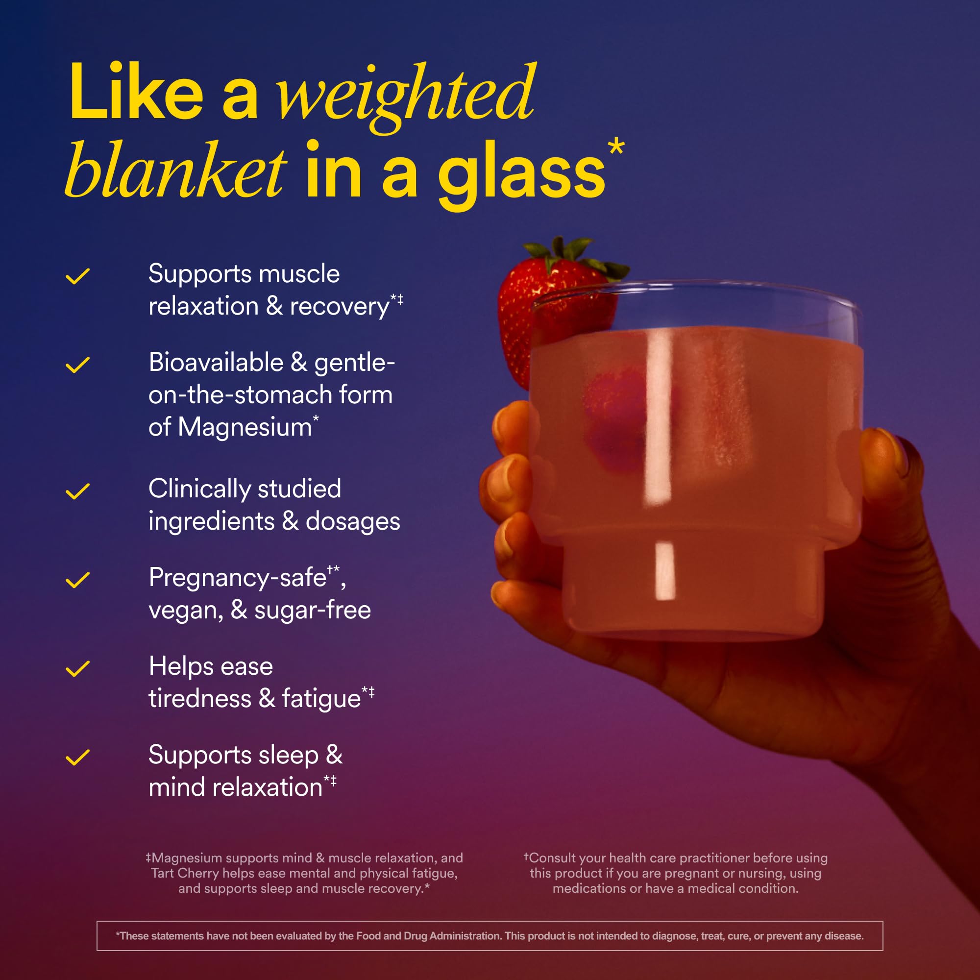 Ritual Magnesium+ Drink Mix Supplement | 2-in-1 Science-Backed Tart Cherry & Gentle on Stomach Magnesium Bisglycinate | Fo...