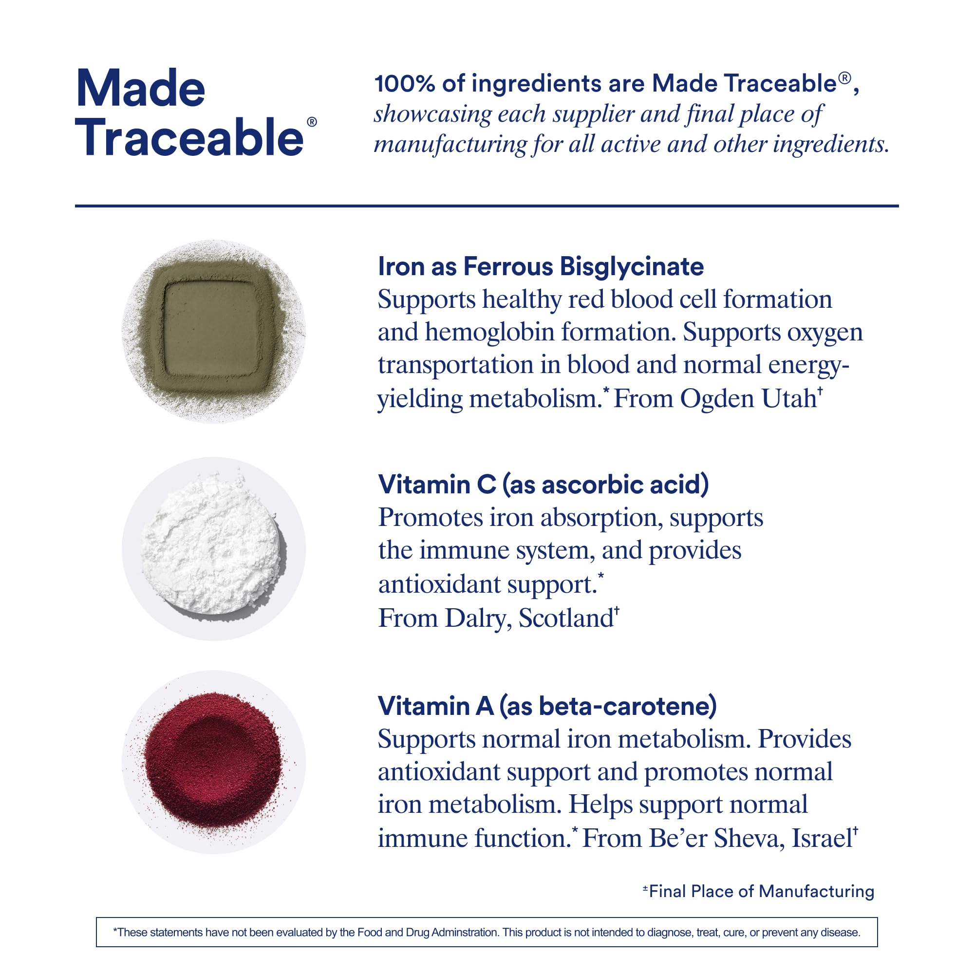 Ritual Iron Supplement to Support Low Iron Levels 60 mg | 48-hour Dosing Routine with BioSeries™ Technology plus Vitamin A...