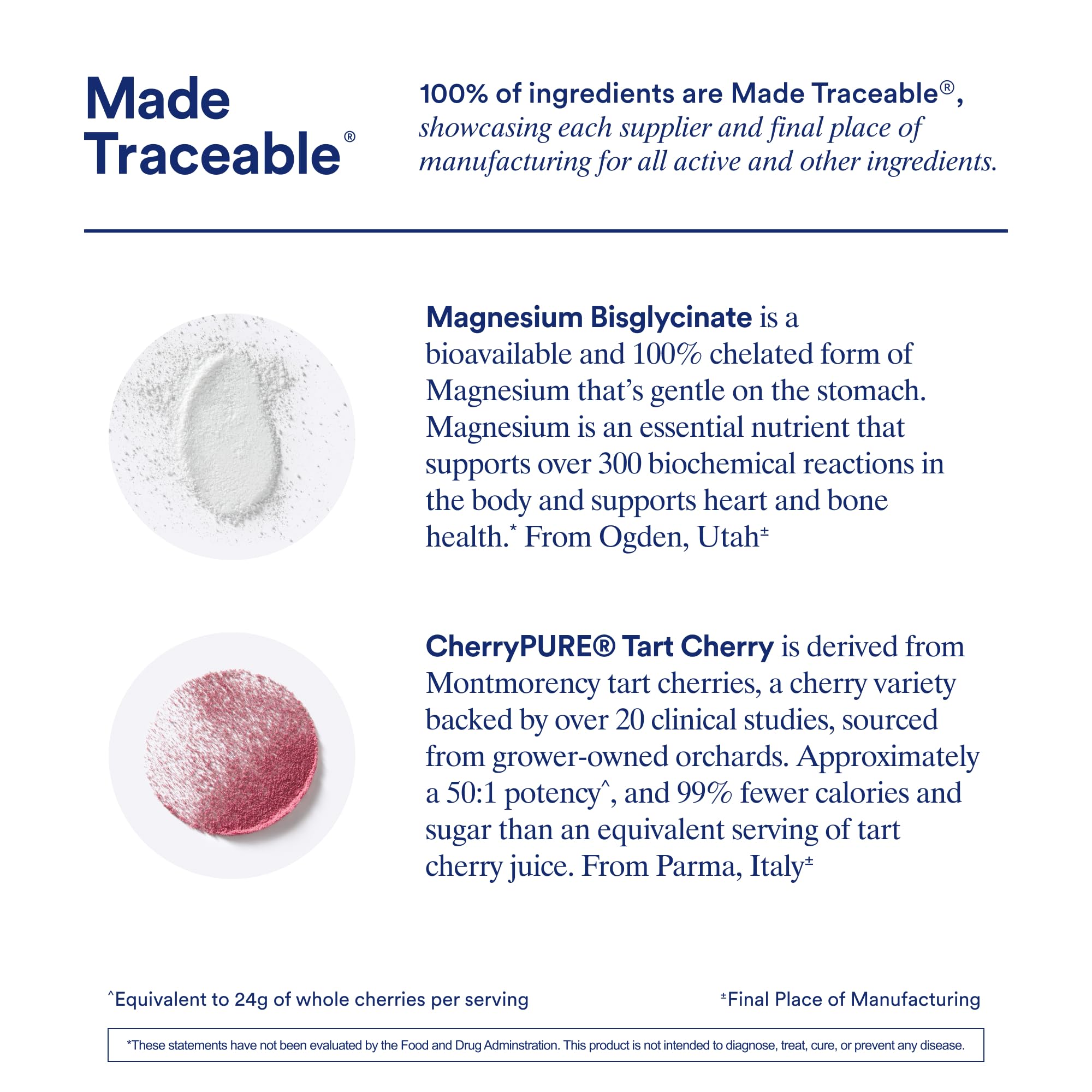 Ritual Magnesium+ Drink Mix Supplement | 2-in-1 Science-Backed Tart Cherry & Gentle on Stomach Magnesium Bisglycinate | Fo...