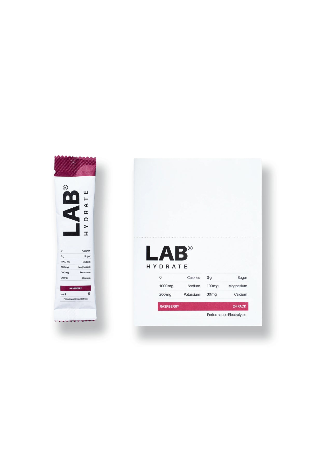 LAB - Hydrate Performance Electrolytes - Raspberry - 24 Sticks
