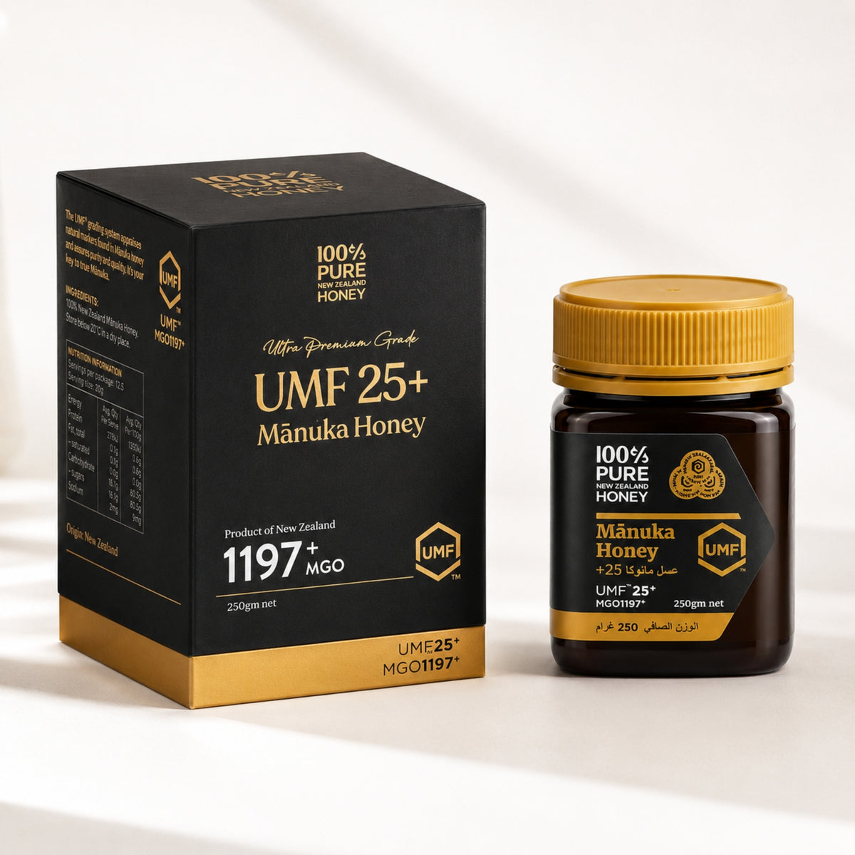 100% Pure New Zealand Honey - Manuka Honey UMF 25+ MGO 1197+