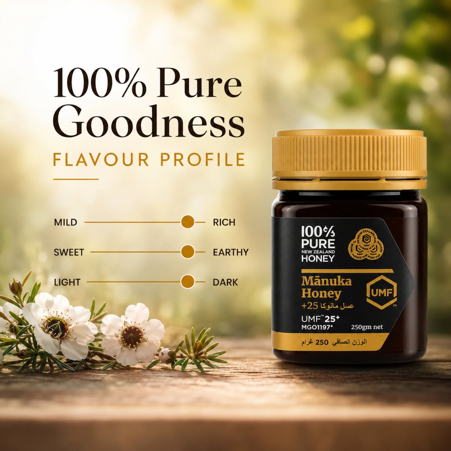 100% Pure New Zealand Honey - Manuka Honey UMF 25+ MGO 1197+