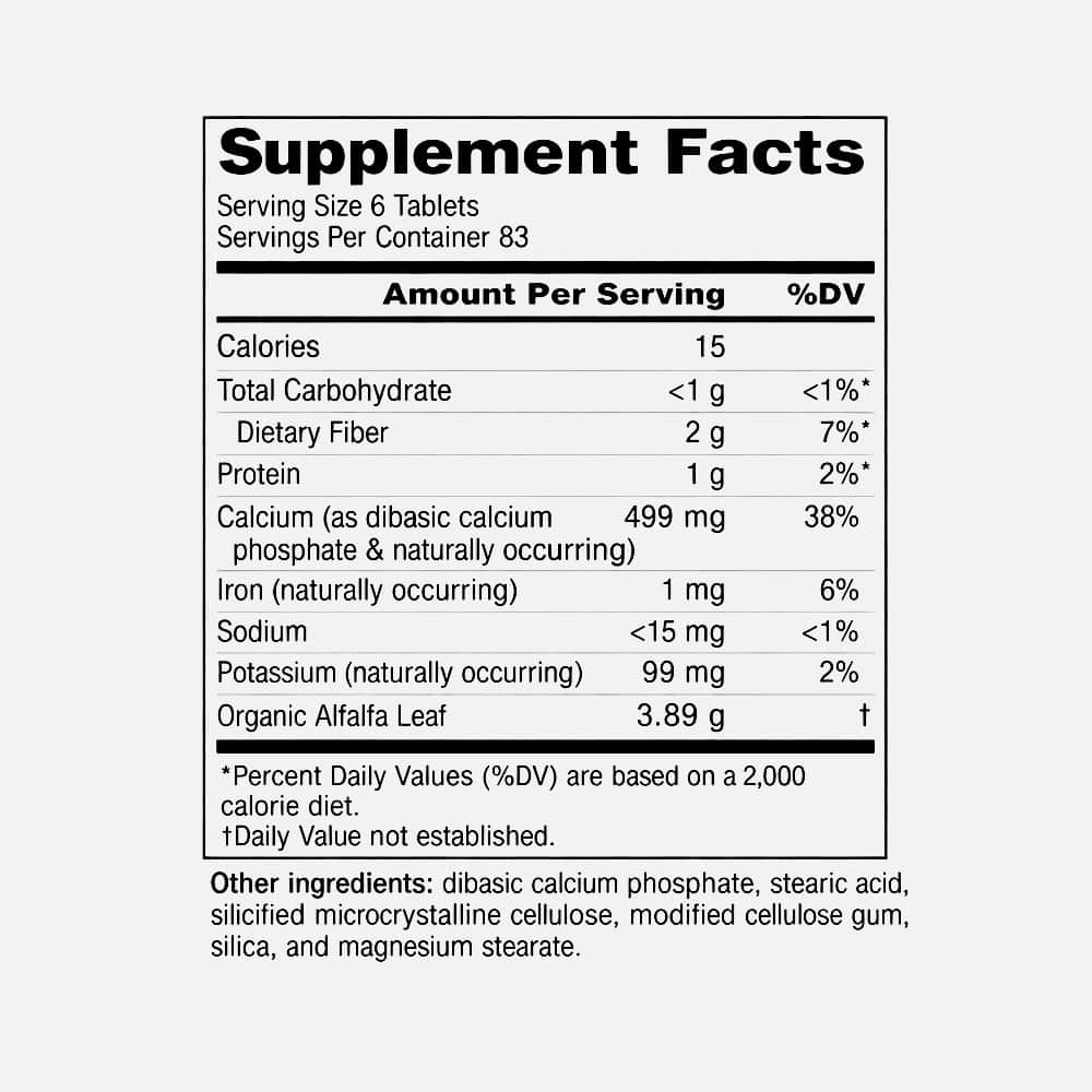 Alfalfa 10 Grain - 500 Tablets